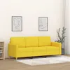 Image de vidaXL Canapé à 3 places Jaune clair 180 cm Tissu