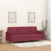 Image de vidaXL Canapé à 3 places Rouge bordeaux 180 cm Tissu