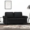 Image de vidaXL Canapé à 2 places Noir 120 cm Similicuir