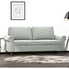Image de vidaXL Canapé à 2 places Gris clair 140 cm Velours
