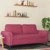 Image de vidaXL Canapé à 2 places Rouge bordeaux 140 cm Velours