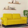 Image de vidaXL Canapé à 2 places Jaune 140 cm Velours