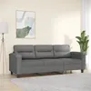 Image de vidaXL Canapé à 3 places Gris foncé 180 cm Tissu microfibre