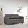 Image de vidaXL Canapé à 2 places Gris 120 cm Similicuir