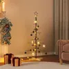 Image de vidaXL Arbre de Noël en métal avec base en bois noir 120 cm 359603