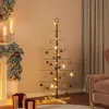 Image de vidaXL Arbre de Noël en métal avec base en bois noir 150 cm 359604