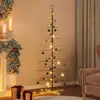 Image de Vidaxl Sapin de Noël en Métal avec Base en Bois, Noir, 180 cm