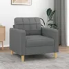 Image de vidaXL Fauteuil Gris foncé 60 cm Tissu