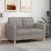 Image de vidaXL Canapé à 2 places Taupe 120 cm Tissu