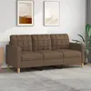 Image de vidaXL Canapé à 3 places Marron 180 cm Tissu