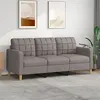 Image de vidaXL Canapé à 3 places Taupe 180 cm Tissu