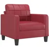 Image de Fauteuil vidaXL en Similicuir Rouge bordeaux 60 cm