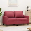 Image de Canapé à 2 places Rouge bordeaux 120 cm Similicuir