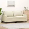 Image de vidaXL Canapé à 2 places Crème 140 cm Similicuir