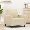 Image de vidaXL Fauteuil Crème 60 cm Tissu359149