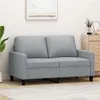 Image de vidaXL Canapé à 2 places Gris clair 120 cm Tissu