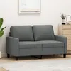 Image de vidaXL Canapé à 2 places Gris foncé 120 cm Tissu