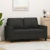 Image de vidaXL Canapé à 2 places Noir 120 cm Tissu