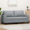 Image de Canapé à 2 places Gris clair 140 cm Tissu