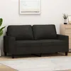 Image de vidaXL Canapé à 2 places Noir 140 cm Tissu