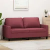 Image de vidaXL Canapé à 2 places Rouge bordeaux 140 cm Tissu