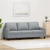 Image de vidaXL Canapé à 3 places Gris clair 180 cm Tissu