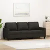 Image de vidaXL Canapé à 3 places Noir 180 cm Tissu