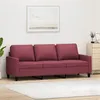 Image de vidaXL Canapé à 3 places Rouge bordeaux 180 cm Tissu