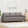 Image de vidaXL Canapé à 3 places Taupe 180 cm Tissu359178