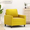 Image de vidaXL Fauteuil Jaune 60 cm Velours359185