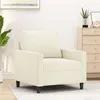 Image de vidaXL Fauteuil Crème 60 cm Velours359187