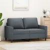 Image de vidaXL Canapé à 2 places Gris foncé 120 cm Velours