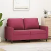 Image de Canapé à 2 places Rouge bordeaux 120 cm Velours