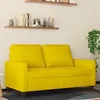 Image de vidaXL Canapé à 2 places Jaune 120 cm Velours