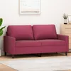 Image de vidaXL Canapé à 2 places Rouge bordeaux 140 cm Velours