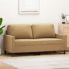 Image de vidaXL Canapé à 2 places Marron 140 cm Velours