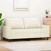 Image de vidaXL Canapé à 2 places Crème 140 cm Velours