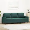 Image de vidaXL Canapé à 3 places Vert foncé 180 cm Velours