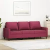 Image de vidaXL Canapé à 3 places Rouge bordeaux 180 cm Velours