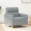 Image de vidaXL Fauteuil Gris clair 60 cm Tissu