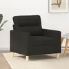Image de vidaXL Fauteuil Noir 60 cm Tissu