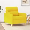 Image de vidaXL Fauteuil Jaune clair 60 cm Tissu