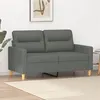 Image de vidaXL Canapé à 2 places Gris foncé 120 cm Tissu