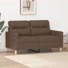 Image de vidaXL Canapé à 2 places Marron 120 cm Tissu