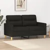 Image de vidaXL Canapé à 2 places Noir 120 cm Tissu