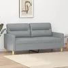 Image de vidaXL Canapé à 2 places Gris clair 140 cm Tissu