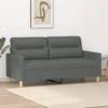 Image de vidaXL Canapé à 2 places Gris foncé 140 cm Tissu
