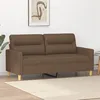 Image de vidaXL Canapé à 2 places Marron 140 cm Tissu