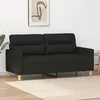 Image de vidaXL Canapé à 2 places Noir 140 cm Tissu