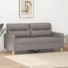 Image de vidaXL Canapé à 2 places Taupe 140 cm Tissu359242